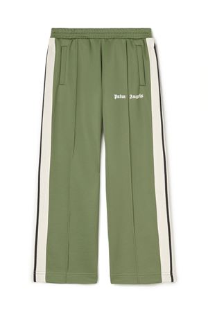 green cotton trousers PALM ANGELS KIDS | PBCJ002C99FAB0035603